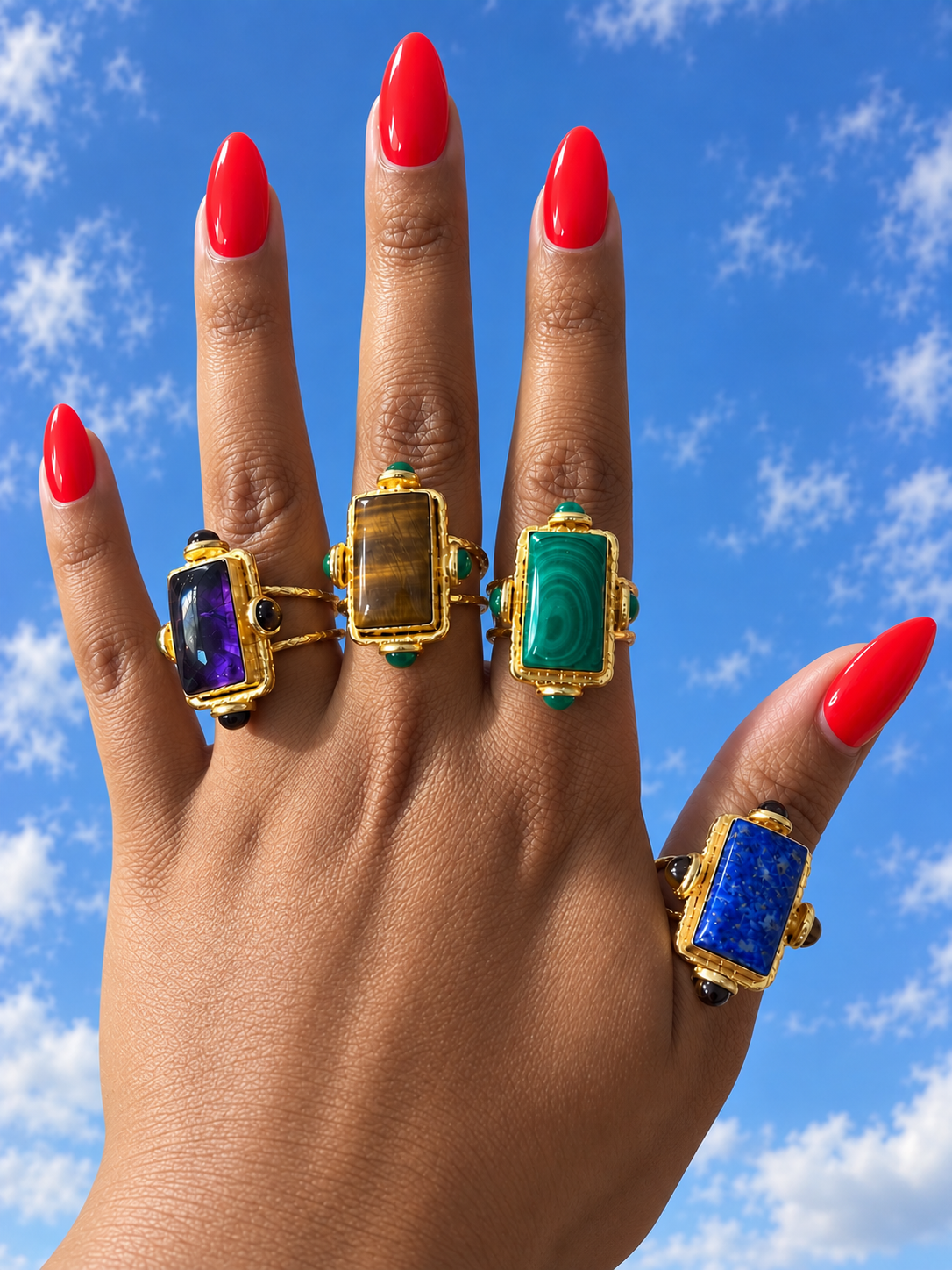 Malachite ring