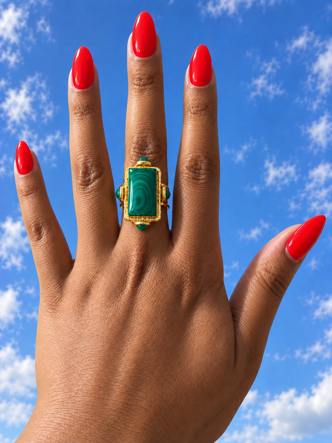 Malachite ring